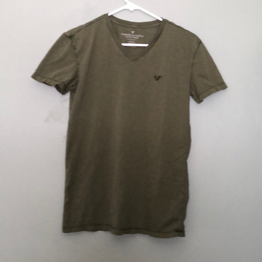 American Eagle Olive Short Sleeve Shirt